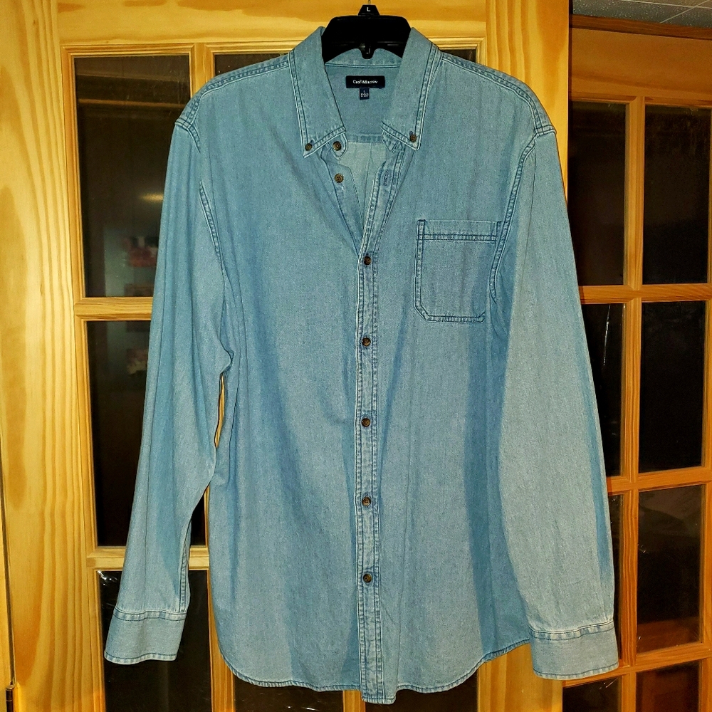 Croft & Borrow Blue Jean Shirt